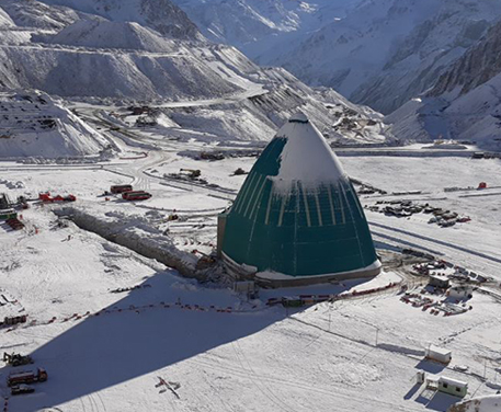 Montaje domo, obras civiles tempranas edificio chancado primario y salas eléctricas Proyecto Traspaso